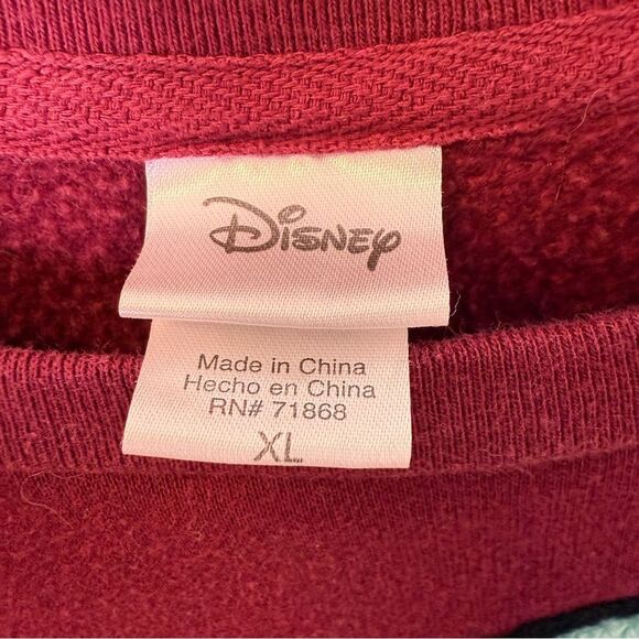 Disney Sleepy Sweatshirt Women’s XL Burgundy Pullover - Picture 3 of 4